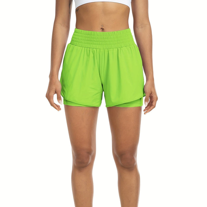 Runelle Trainingsshort voor Dames - Dubbele Laag & Hoge Taille