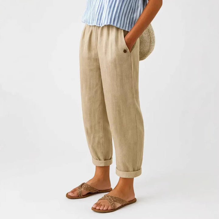 Womens Casual Pants With Digital 3D-printed Buttons