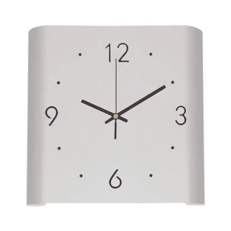 Firkantet dobbeltsidet vægur | Minimalistisk oplyst design