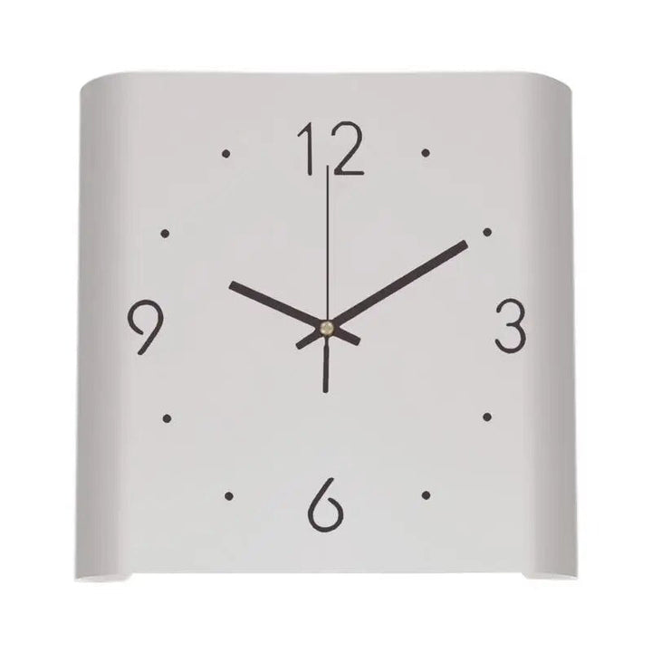 Firkantet dobbeltsidet vægur | Minimalistisk oplyst design