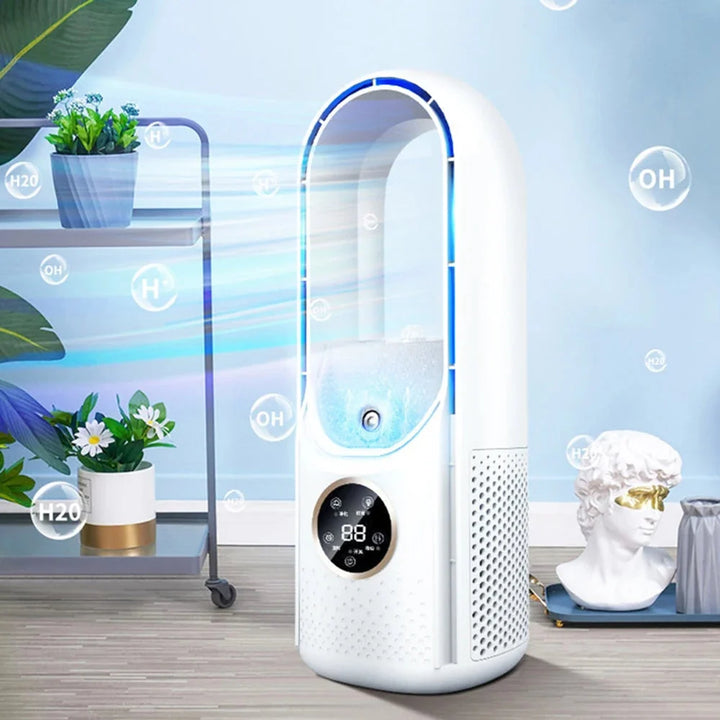 Bladløs bærbar ventilator med LED-display