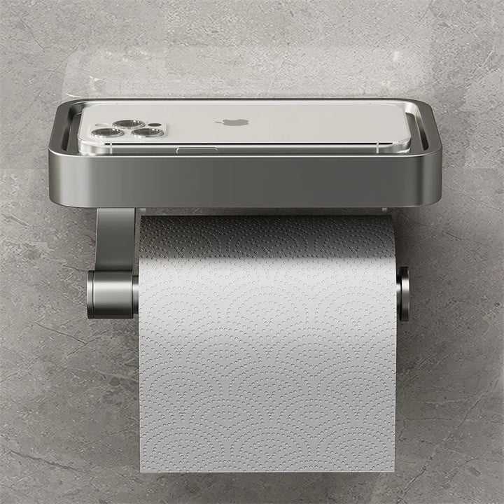 Toiletrulleholder med hylde – Stalux