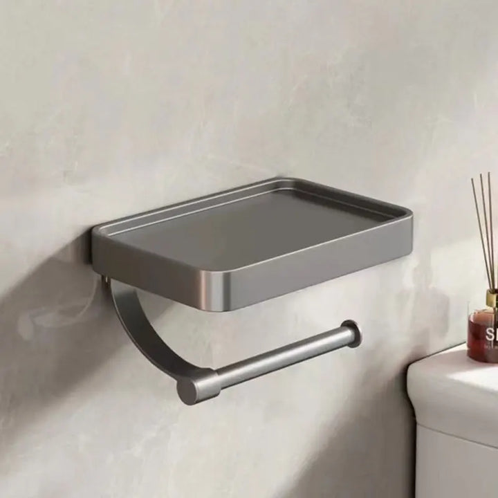 Toiletrulleholder med hylde – Stalux