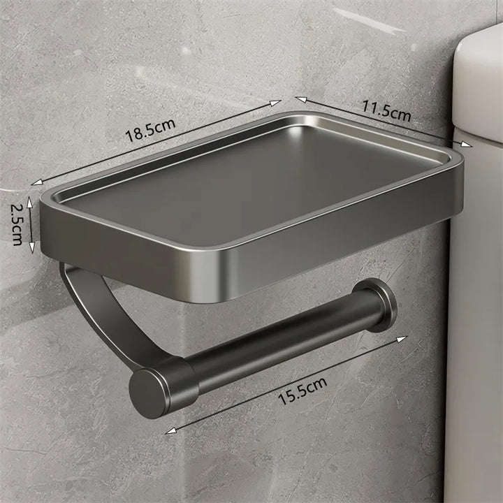 Toiletrulleholder med hylde – Stalux