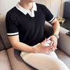 Herre Stribet Kortærmet Polo Shirt