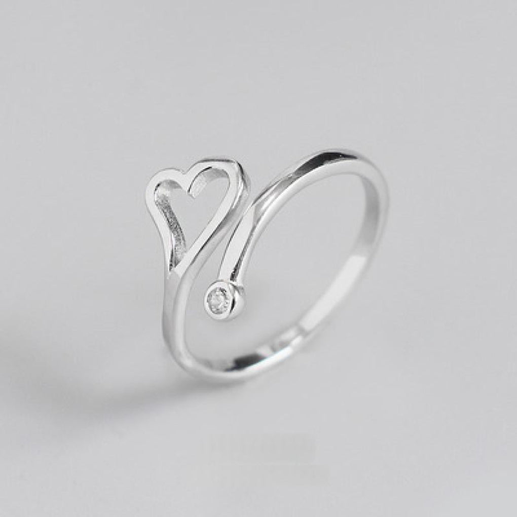 Loving-Heart Open-End Ring For Women
