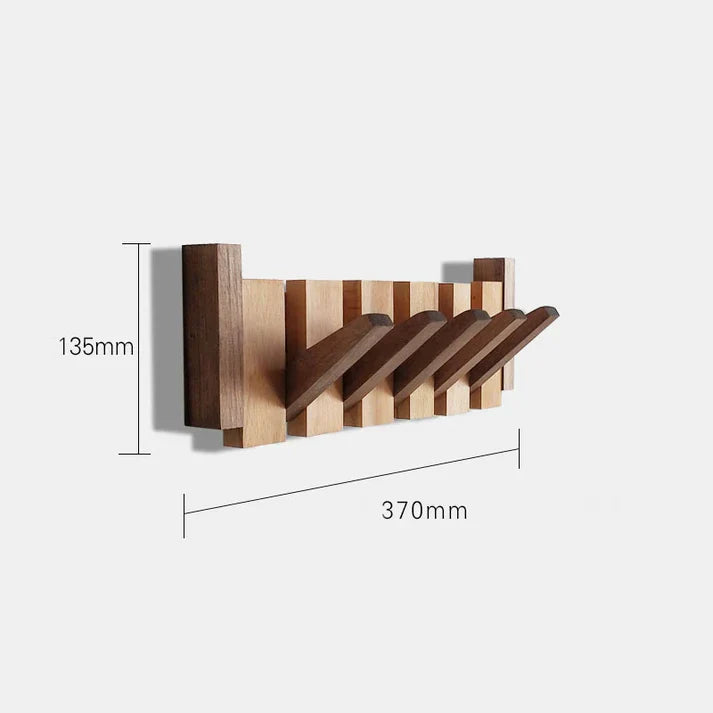 Holdbar Vægmonteret Knagerække i Træ med Musikalsk Design