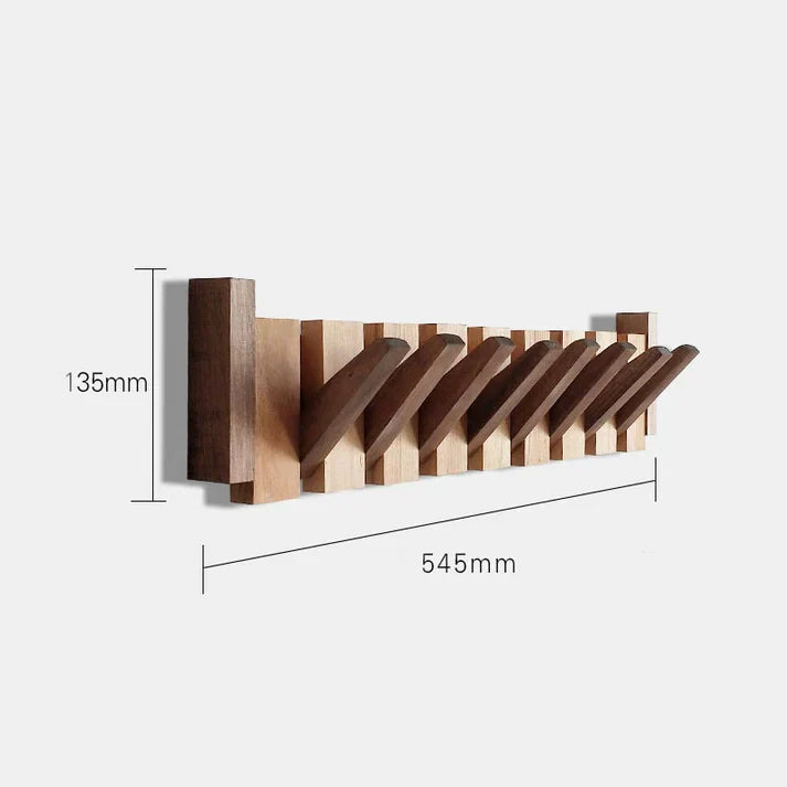 Holdbar Vægmonteret Knagerække i Træ med Musikalsk Design