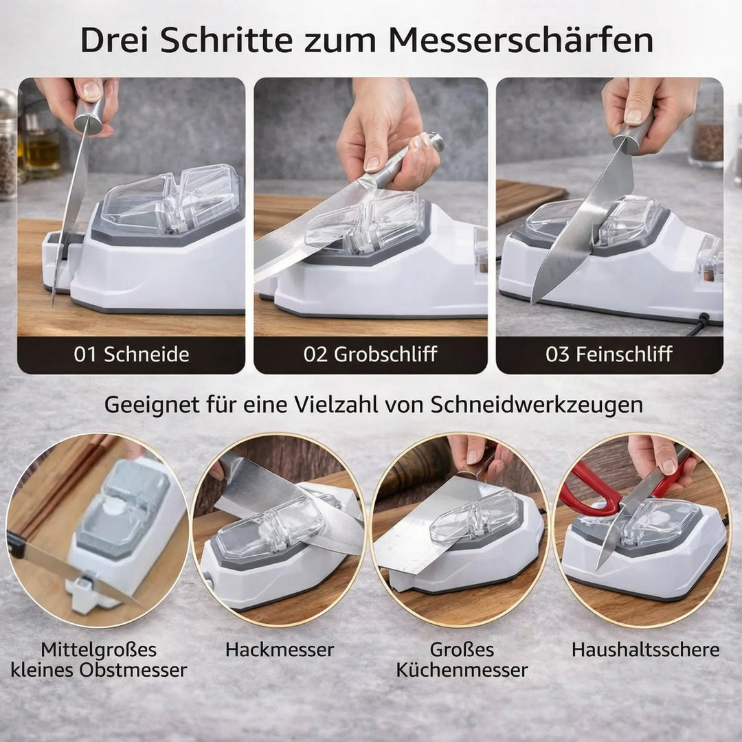 Elektrisk knivsliber | Nem knivslibning | Slibemaskine til knive | Schärfix