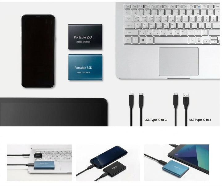 128 TB ekstern SSD – kompakt og hurtig bærbar SSD