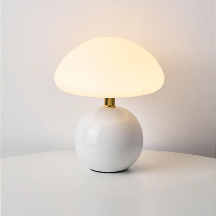Retro svampe-sengelampe, Bauhaus-inspireret bordlampe