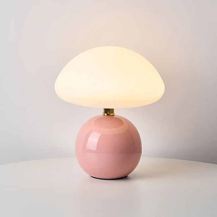 Retro svampe-sengelampe, Bauhaus-inspireret bordlampe