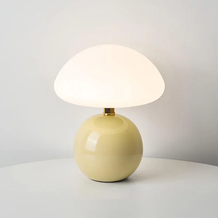 Retro svampe-sengelampe, Bauhaus-inspireret bordlampe