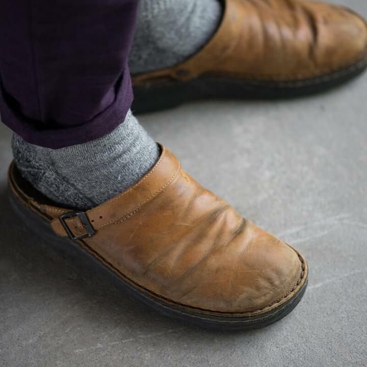 Behagelige og stilfulde clogs til herrer med mønstret sål – Lennart