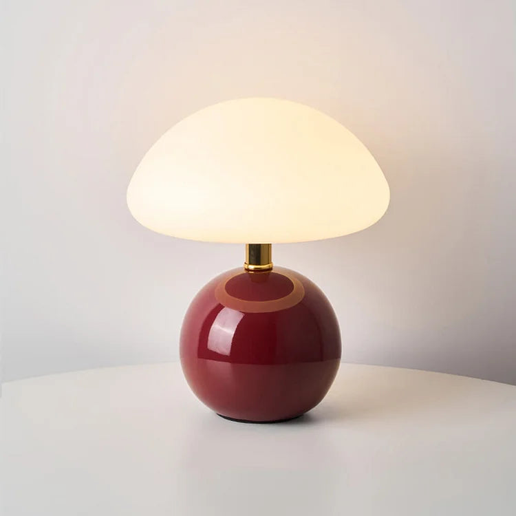 Retro svampe-sengelampe, Bauhaus-inspireret bordlampe