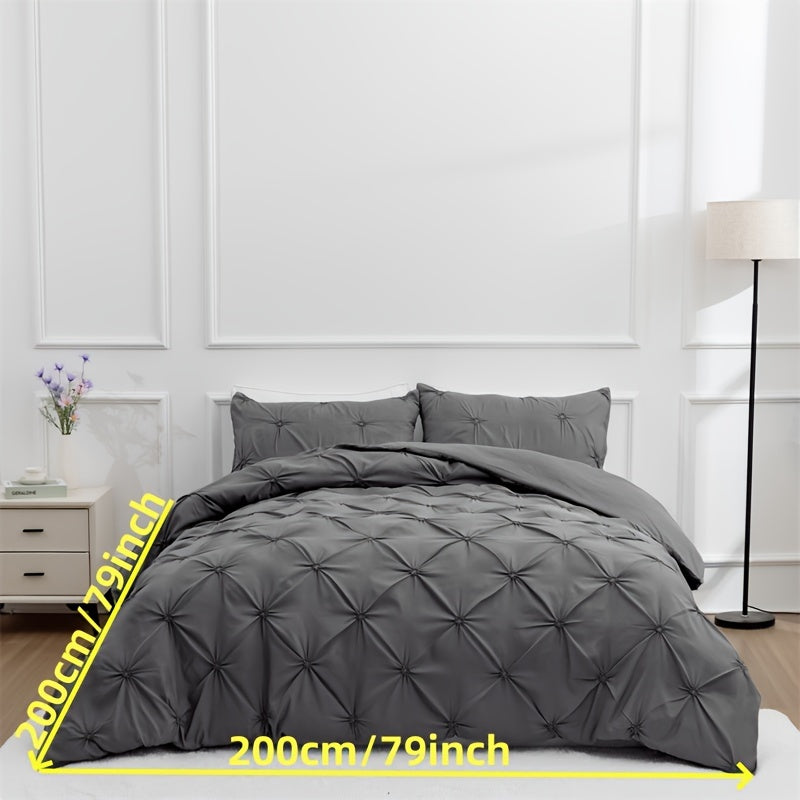 Elegant sengetøjssæt med pintuck-detaljer