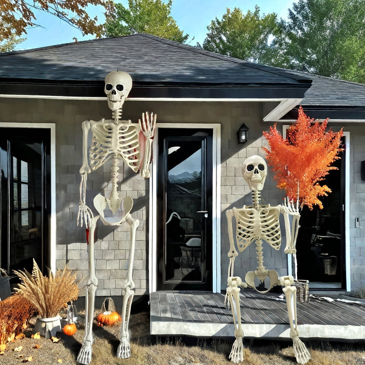 Stort 5,5 ft Halloween-skelet bevægelig udendørs udstillingsfigur