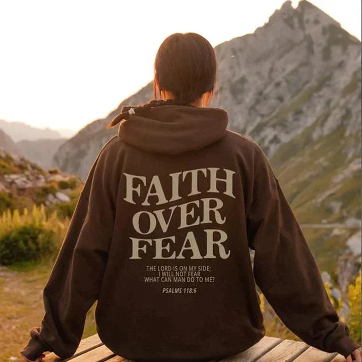 Unisex-hoodie "Tro over frygt" Salme 118:6 – Faithmore