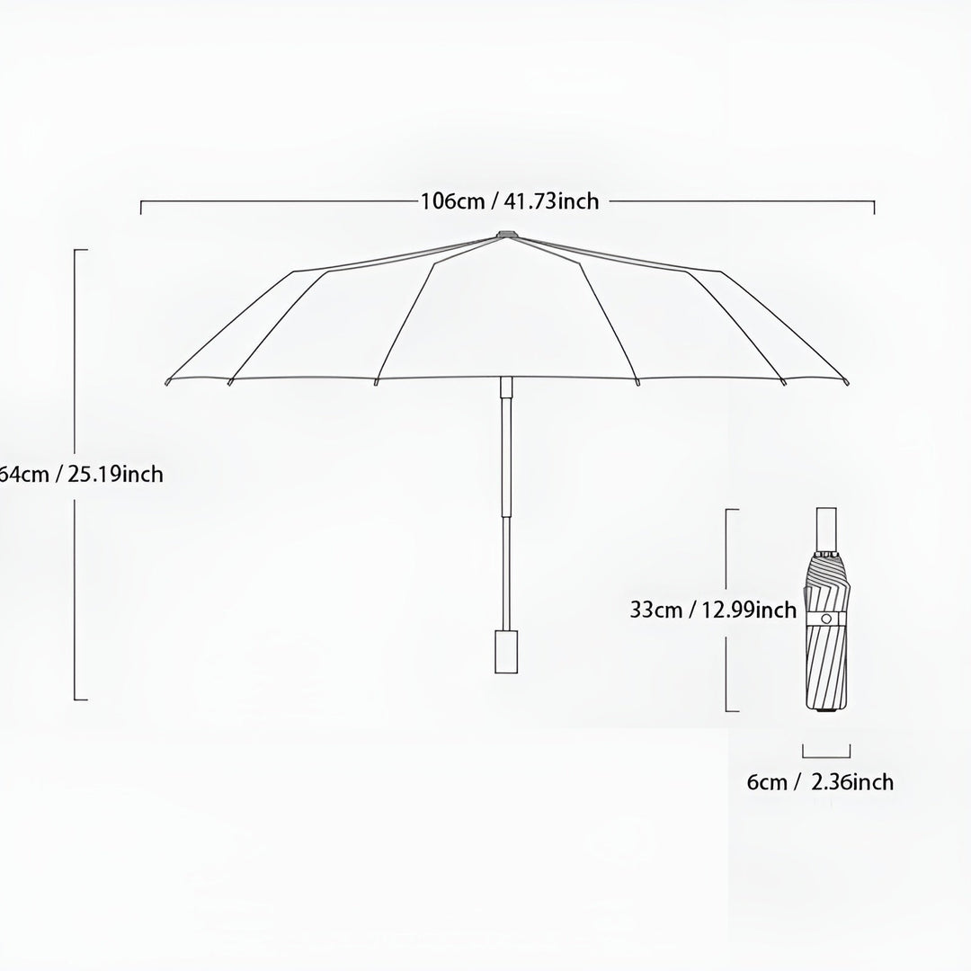 Bæredygtig paraply med UV-beskyttelse – StormShield