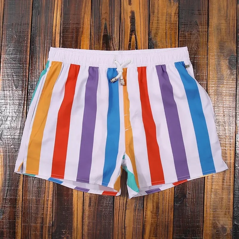 Stribede herreshorts med elastisk linning – Matteo