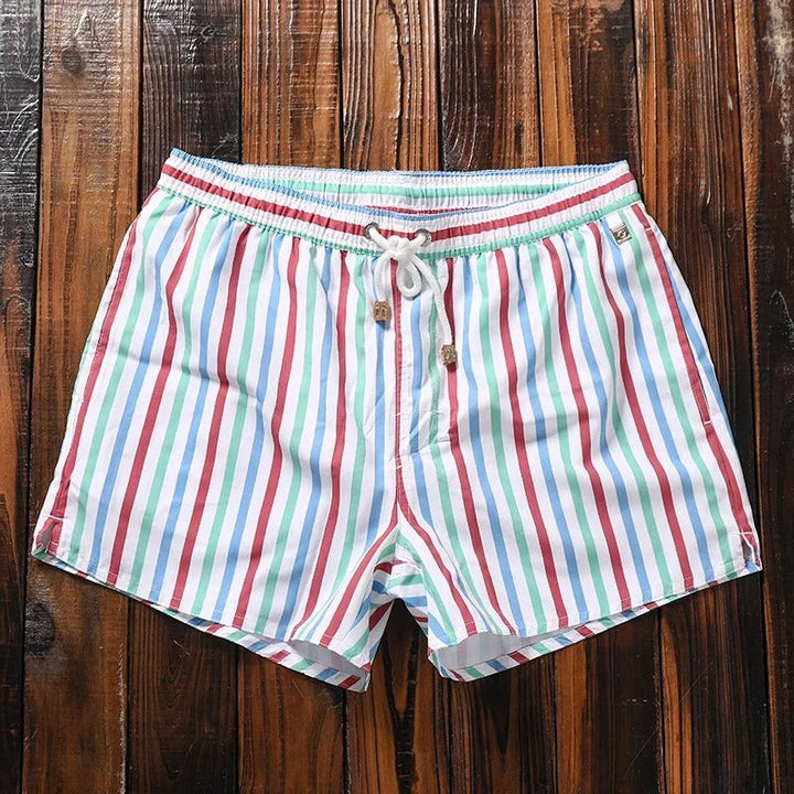 Stribede herreshorts med elastisk linning – Matteo