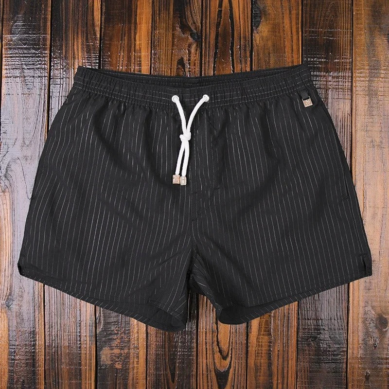 Stribede herreshorts med elastisk linning – Matteo