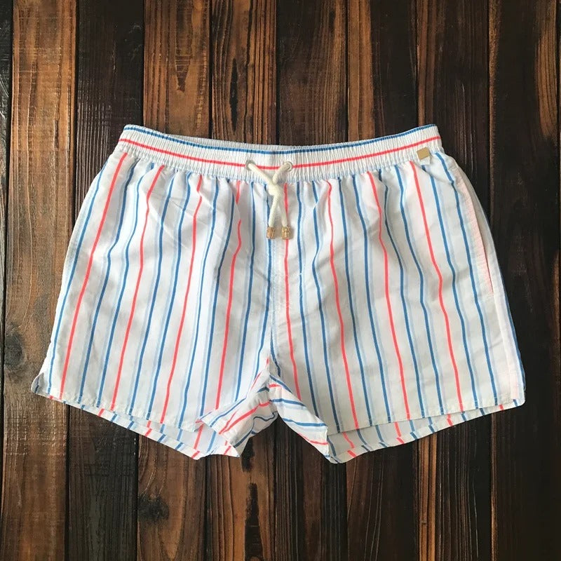 Stribede herreshorts med elastisk linning – Matteo