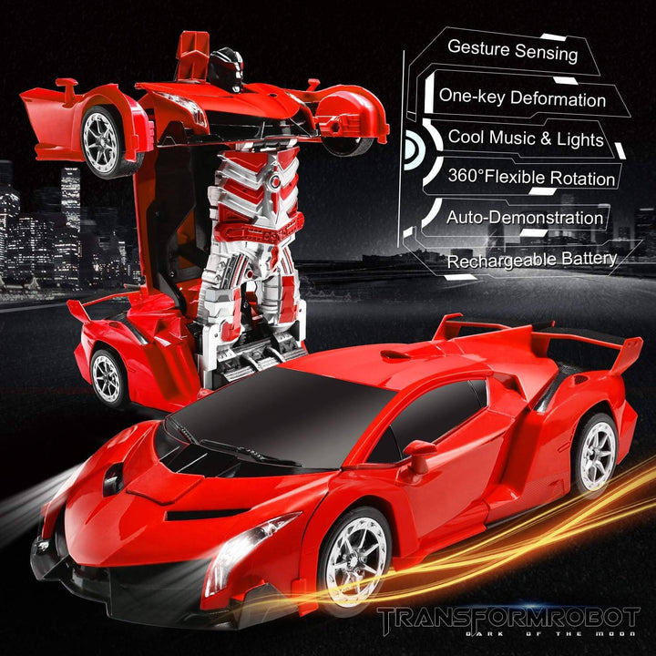 Fjernstyret transformerbar robotbil – legetøj