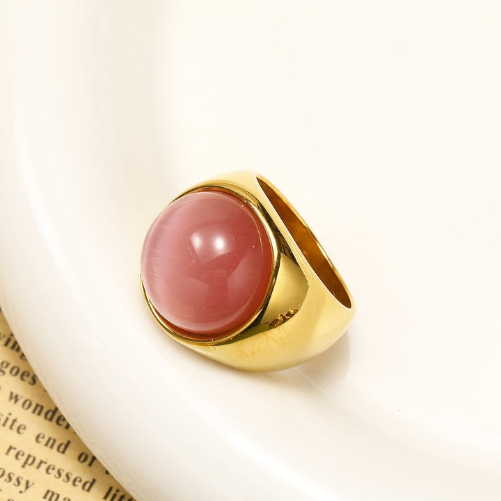 Ring med Stor Katteøje-sten – Liora