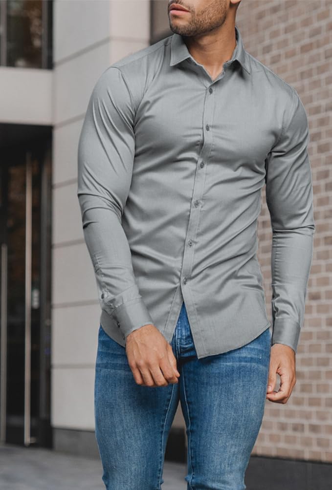 Slim fit-herreskjorte til foråret 2026 – strygefri – David