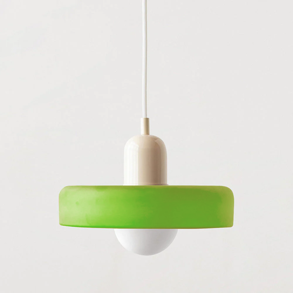 Farverig pendellampe i Bauhaus-stil - StiloGlas