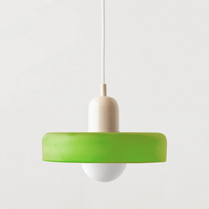 Farverig pendellampe i Bauhaus-stil - StiloGlas
