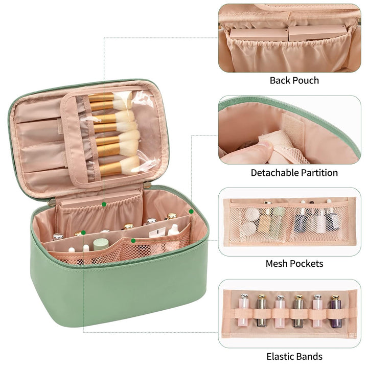 Bærbar Makeup-Organizer med Skillevægge