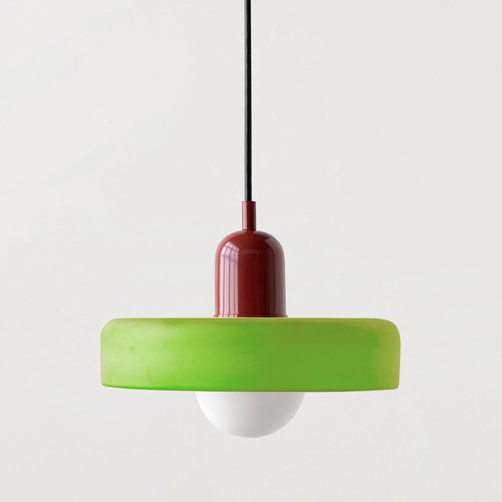 Farverig pendellampe i Bauhaus-stil - StiloGlas