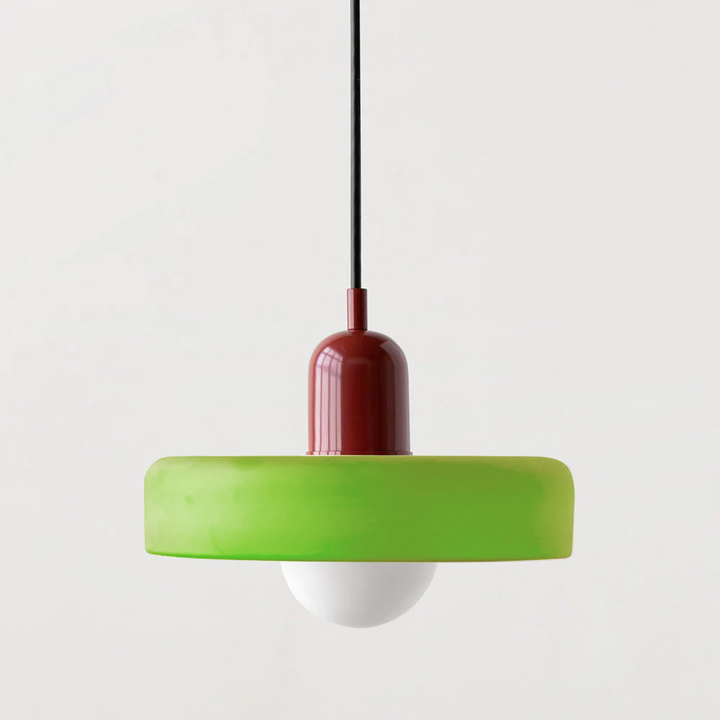 Farverig pendellampe i Bauhaus-stil - StiloGlas