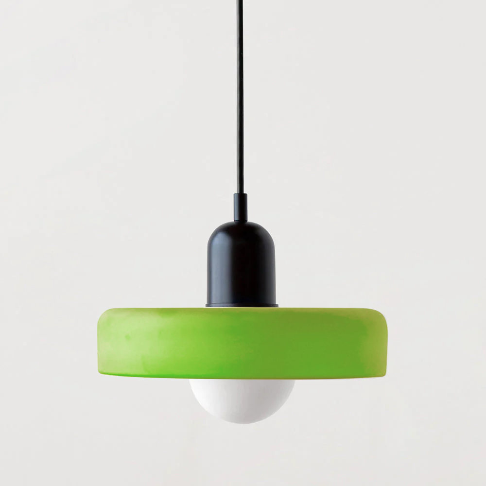 Farverig pendellampe i Bauhaus-stil - StiloGlas