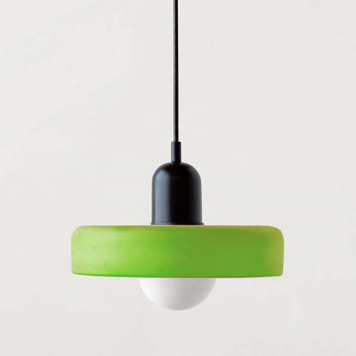 Farverig pendellampe i Bauhaus-stil - StiloGlas
