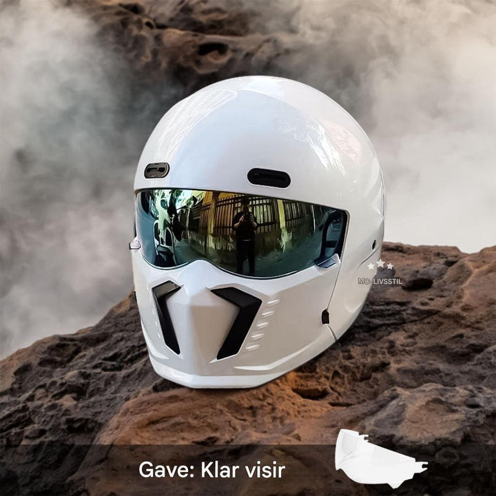 Motorcykelhjelm – DOT- og ECE-godkendt, tidløst look
