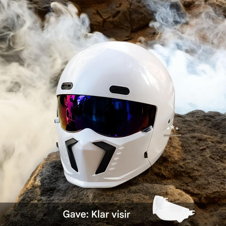 Motorcykelhjelm – DOT- og ECE-godkendt, tidløst look