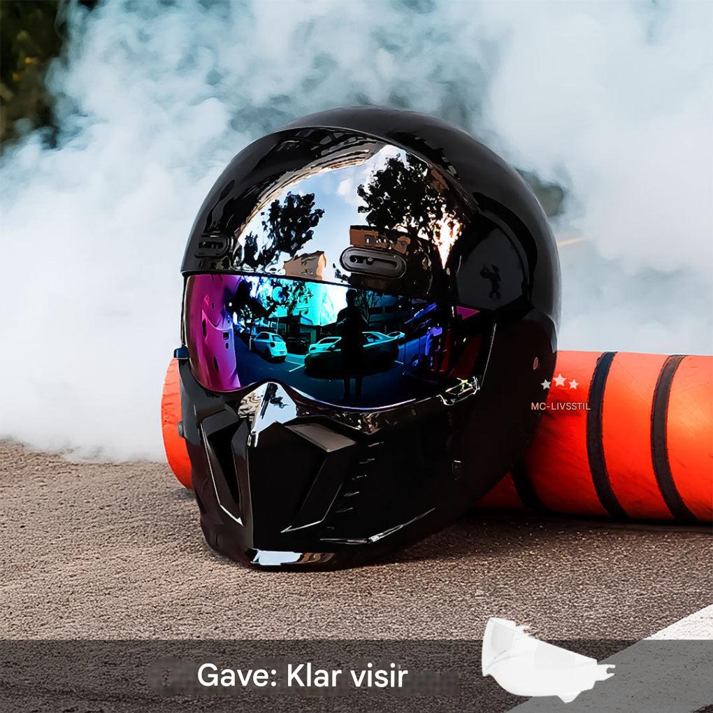 Motorcykelhjelm – DOT- og ECE-godkendt, tidløst look
