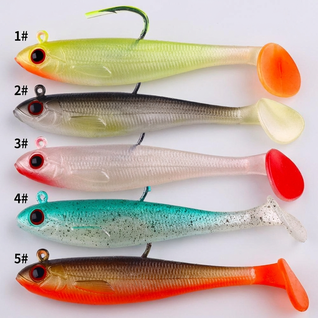 Bass & Pike Swimbait med Bly Jig Hoved