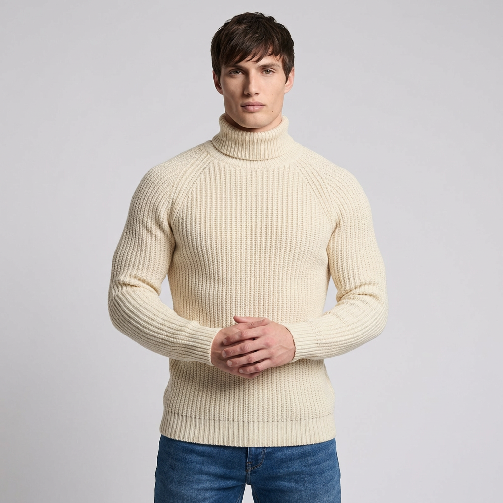 Herre Turtleneck Breisel Vintertrøje