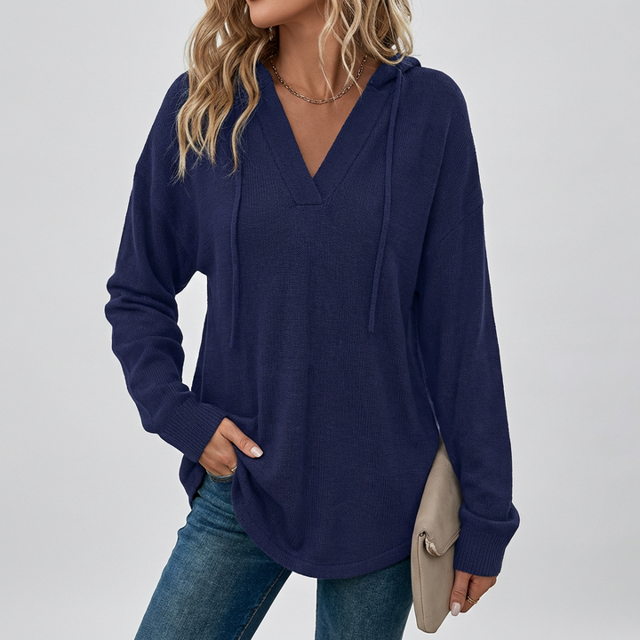 V-Hals Oversized Hoodie