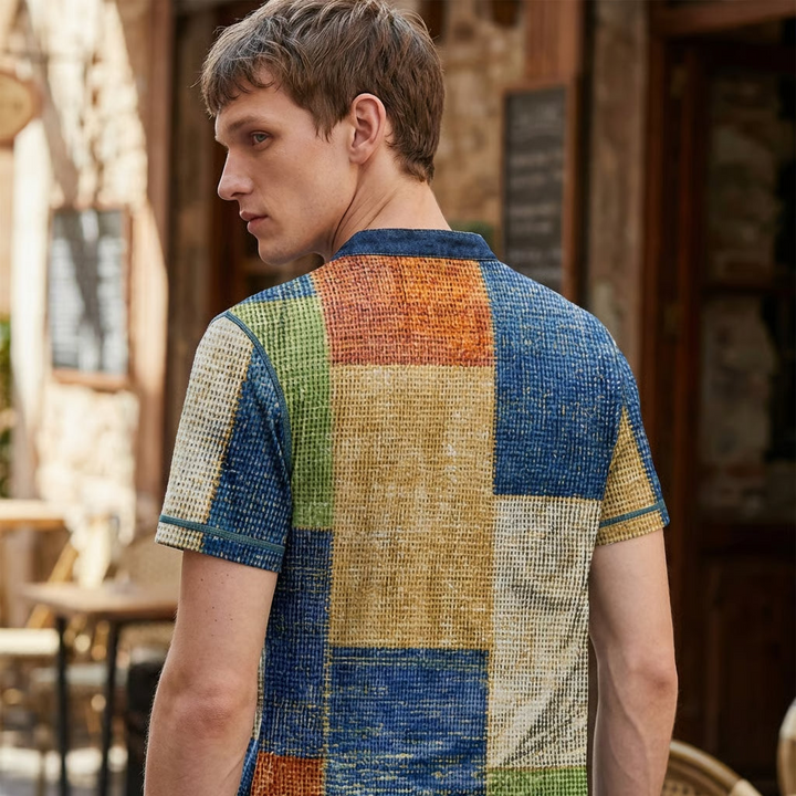 Mænds Waffle Strik Casual T-shirt