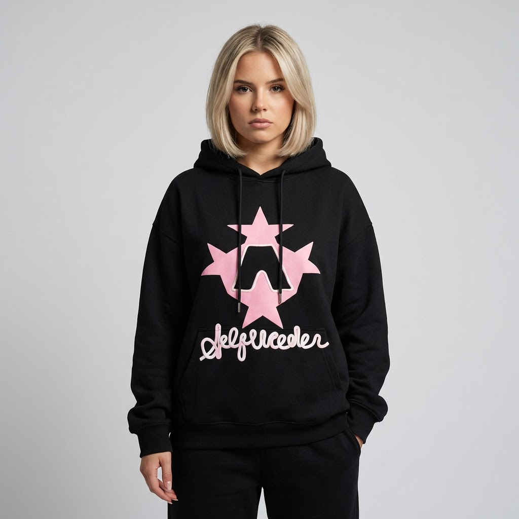 Kvinders Oversized Grafisk Hoodie