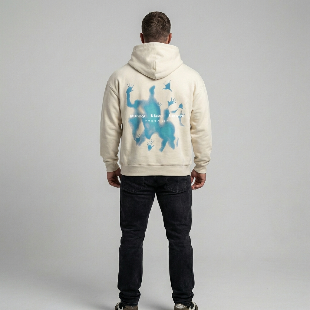 Unisex Oversized Grafisk Hoodie
