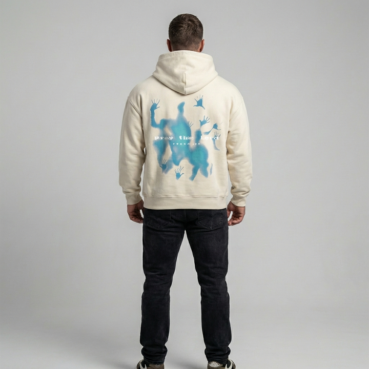 Unisex Oversized Grafisk Hoodie