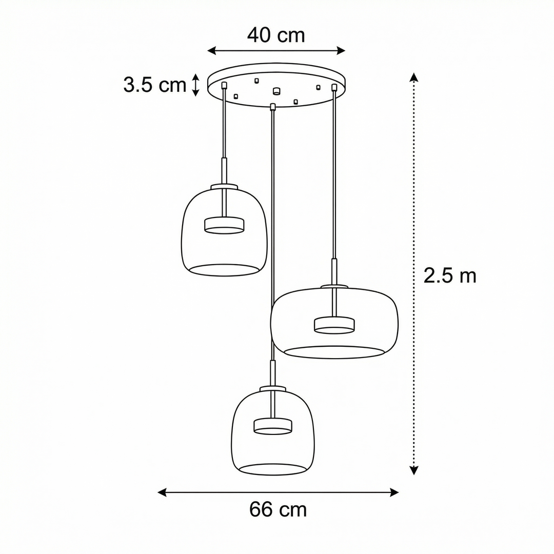 Astrid - Moderne nordisk pendel i glas