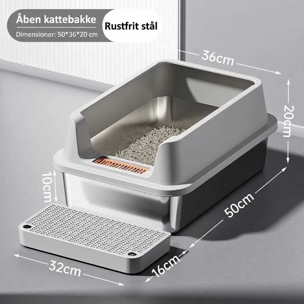 Nest Rustfrit Stål Kattebakke