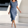 Kvinders Chiffon Patchwork Kjole